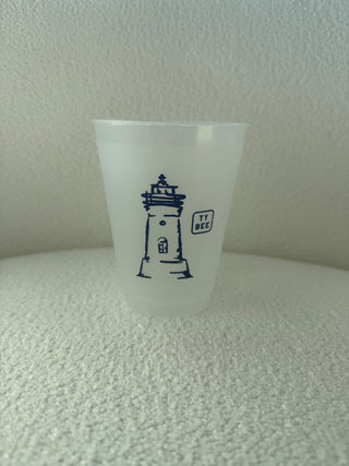 Tybee Island Lighthouse Frosted Cups (Set of 10)