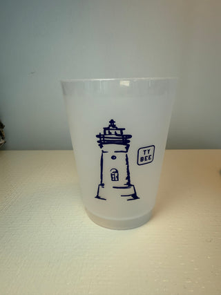 Tybee Island Lighthouse Frosted Cups (Set of 10)