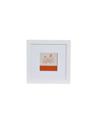 Tybee Island Blue Crab Matchbook Print Tangerine