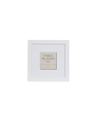 Tybee Island Matchbook Print Square Sand